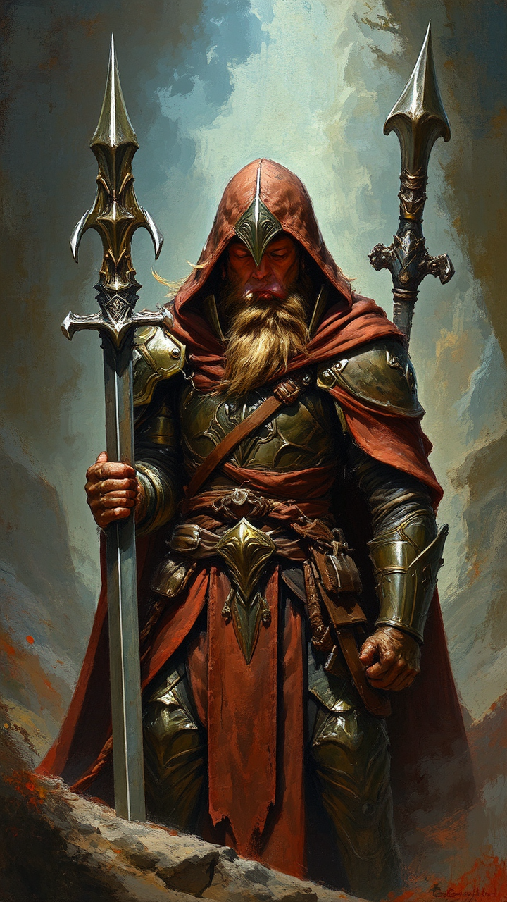 A medieval-style male knight