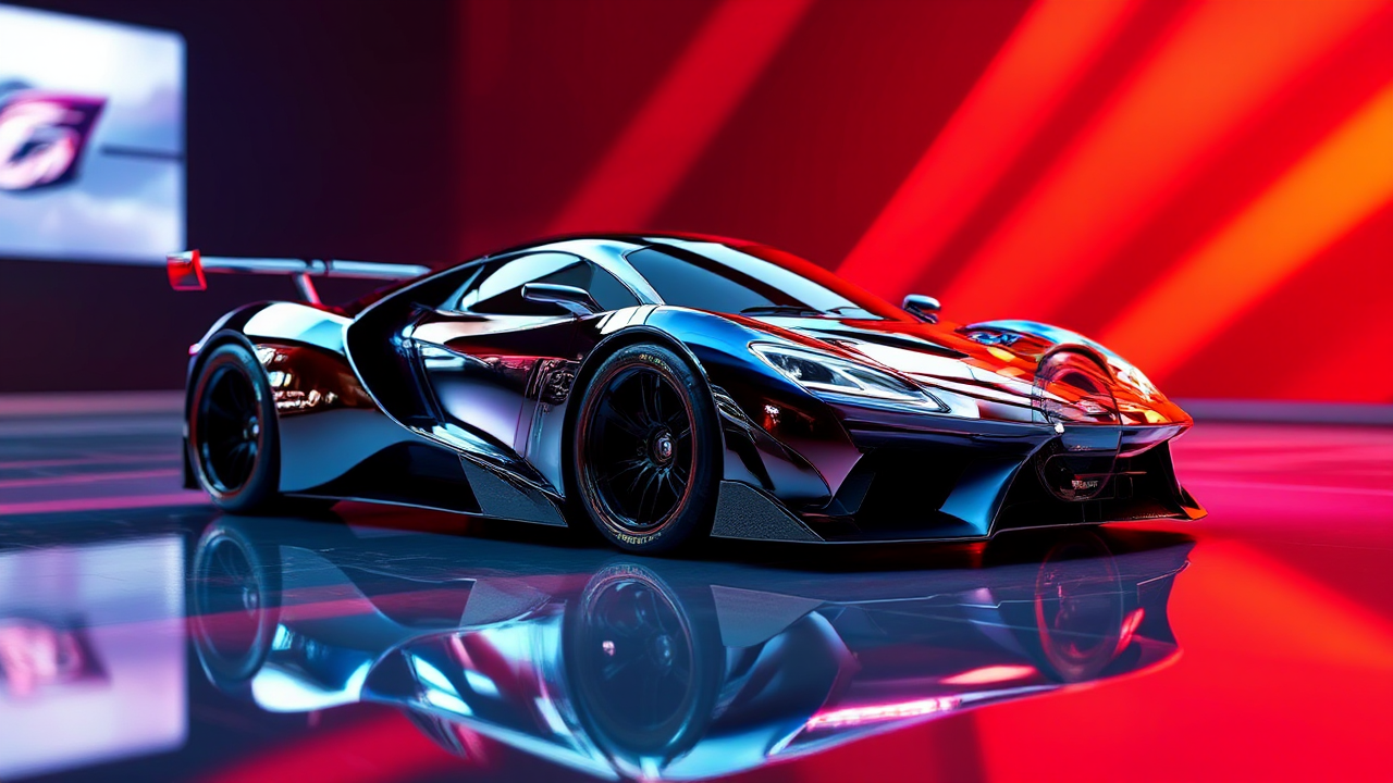 A futuristic sports car