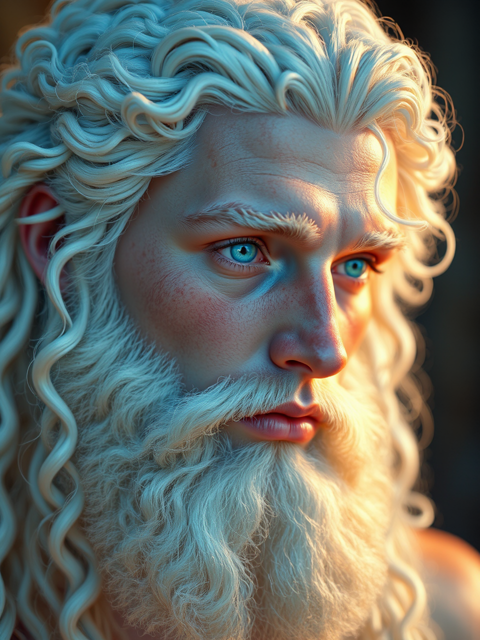 Young albino man with