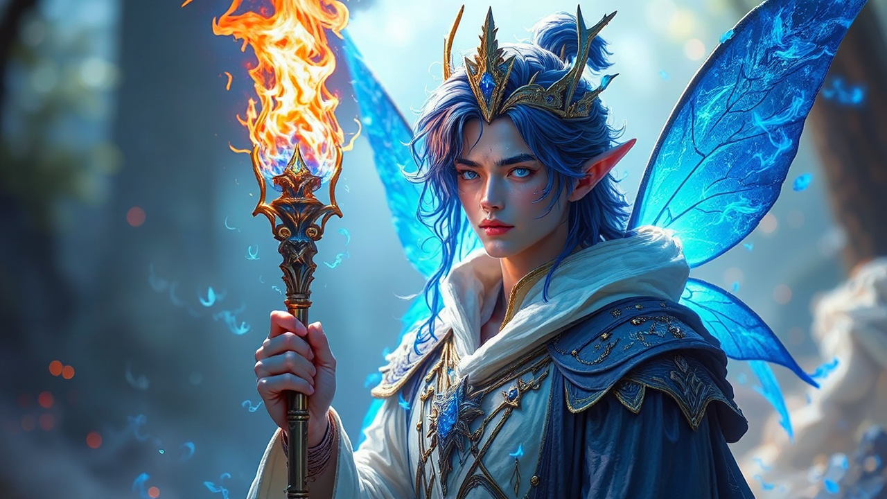 Prince holding a glowing