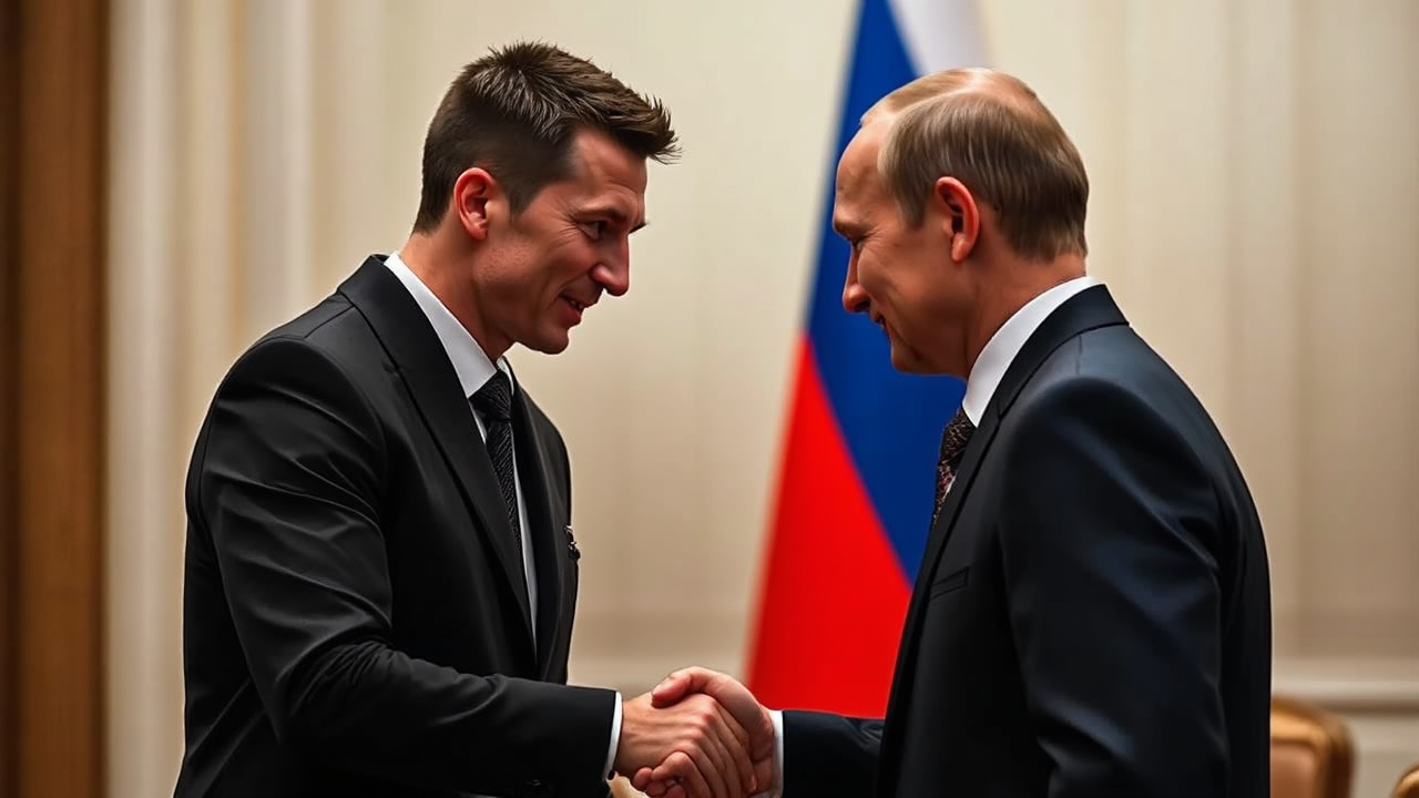 Polish footballer meets Russian