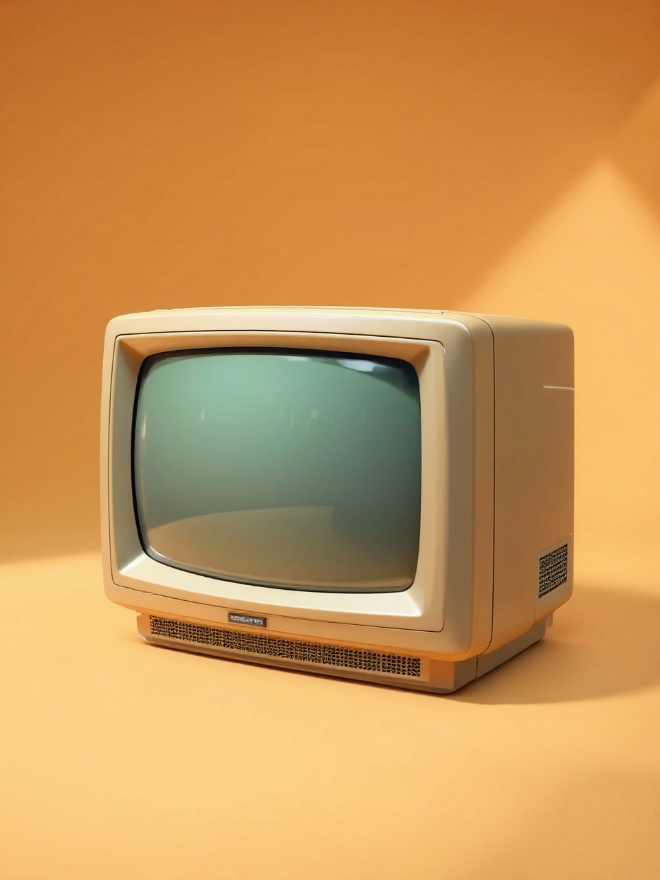 Old CRT monitor with