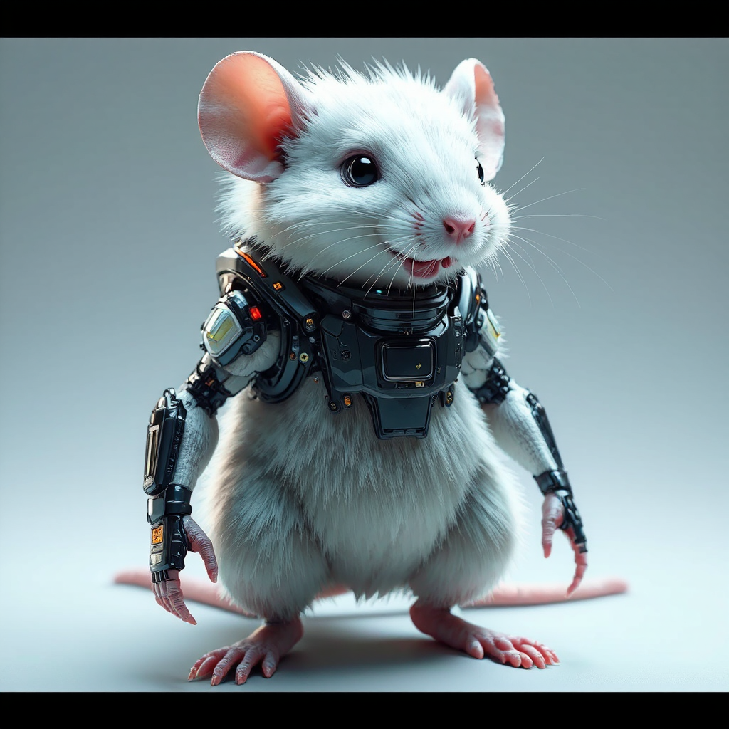 White furred mouse technomage